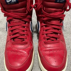 Nike Red Air Force 1 Sneakers